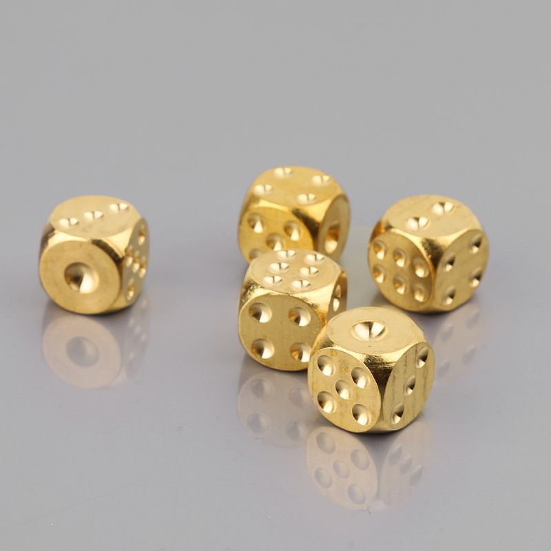 Solid Brass Metal Dice for Gaming and Collectors by HitMyNeed