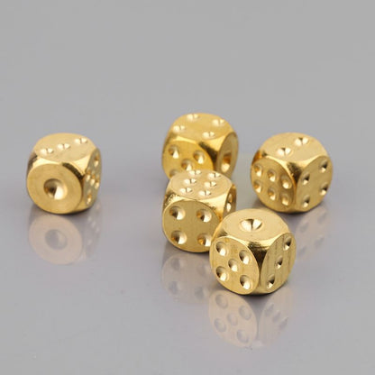 Solid Brass Metal Dice for Gaming and Collectors by HitMyNeed