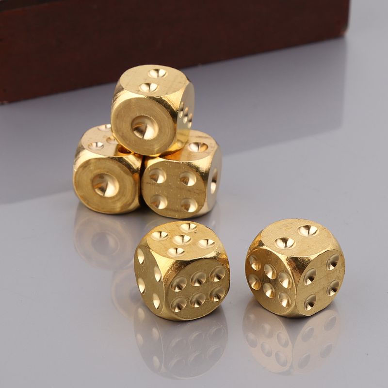 Solid Brass Metal Dice for Gaming and Collectors by HitMyNeed