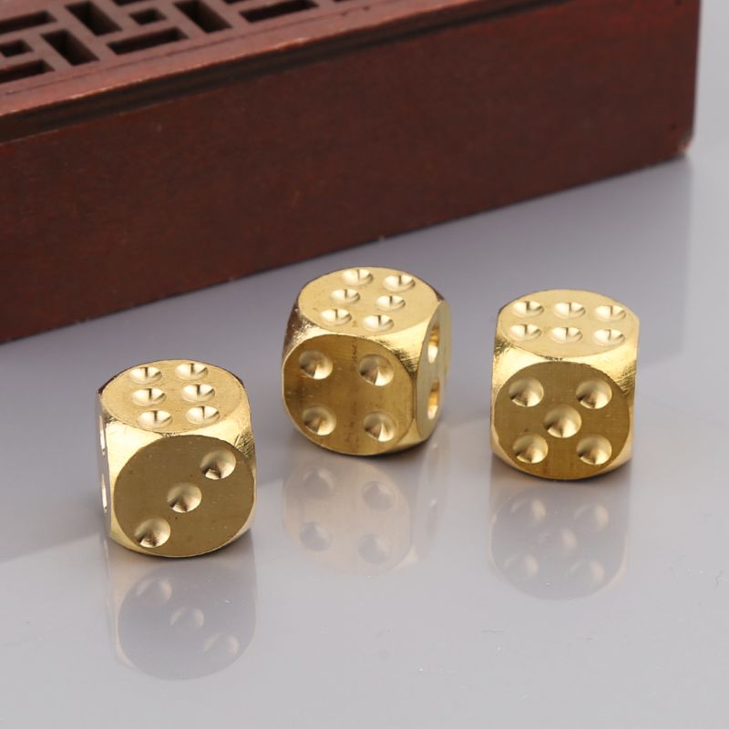 Solid Brass Metal Dice for Gaming and Collectors by HitMyNeed