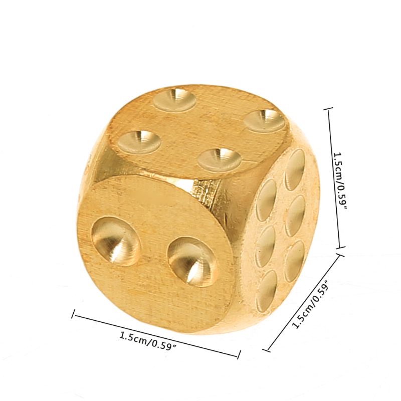 Solid Brass Metal Dice for Gaming and Collectors by HitMyNeed