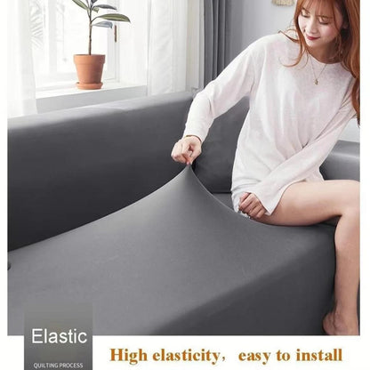 Solid Color Stretch Sofa Cover for 1-4 Seater Couches by HitMyNeed