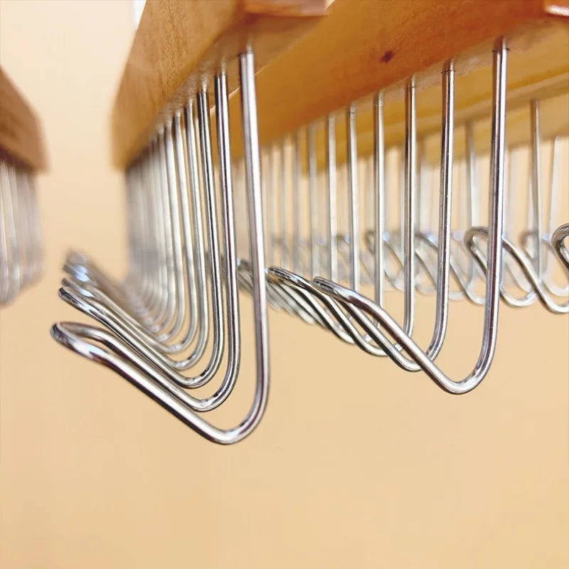 Solid Wood Clothes Drying Rack with 8 Hooks by HitMyNeed