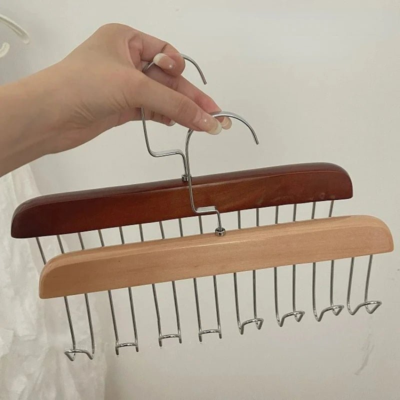 Solid Wood Clothes Drying Rack with 8 Hooks by HitMyNeed