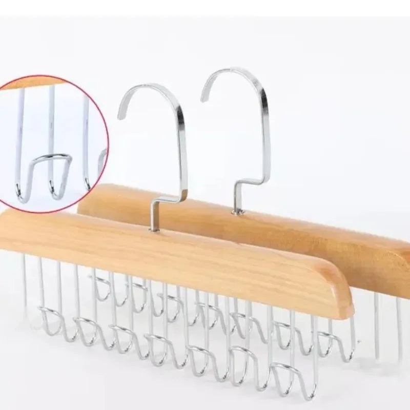 Solid Wood Clothes Drying Rack with 8 Hooks by HitMyNeed