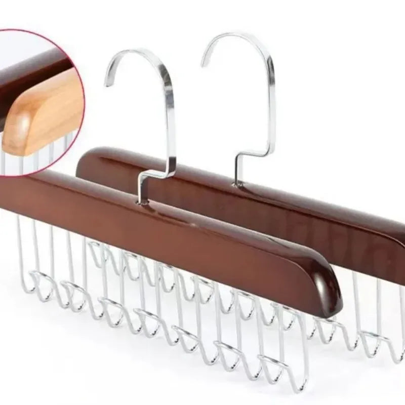Solid Wood Clothes Drying Rack with 8 Hooks by HitMyNeed