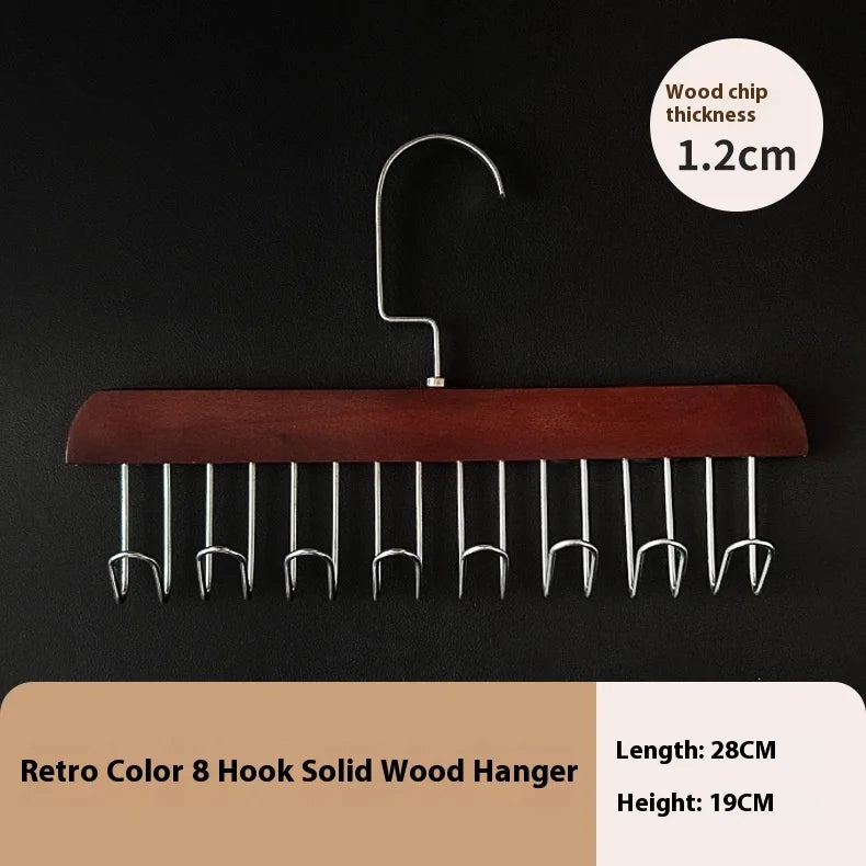Solid Wood Clothes Drying Rack with 8 Hooks a by HitMyNeed