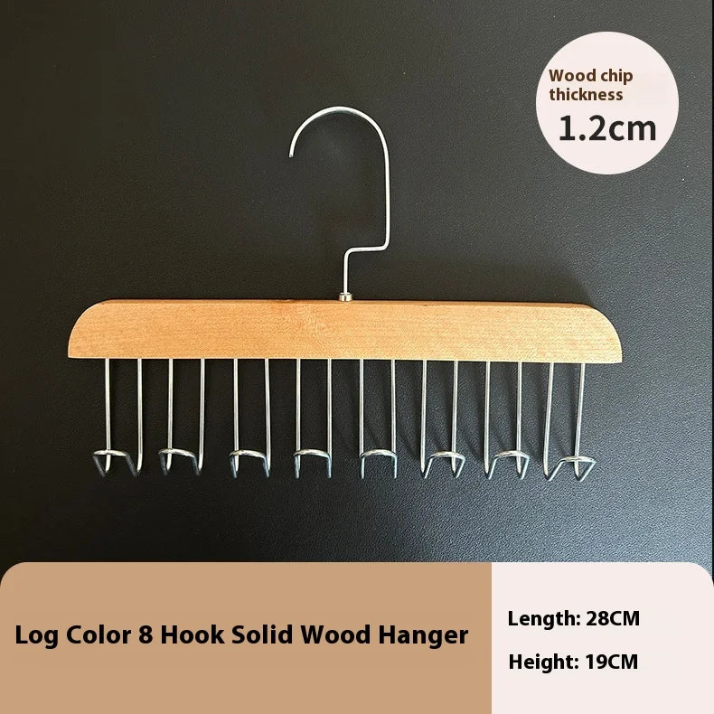 Solid Wood Clothes Drying Rack with 8 Hooks b by HitMyNeed