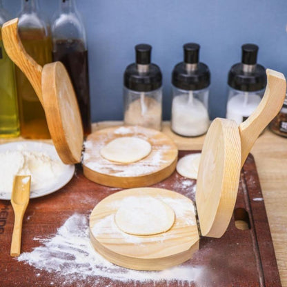 Solid Wood Dumpling Skin Dough Press Tool by HitMyNeed