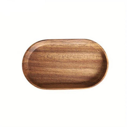 Solid Wood Round Dessert & Snack Plate 20cm by HitMyNeed