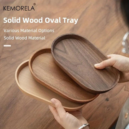 Solid Wood Round Dessert & Snack Plate 20cm by HitMyNeed