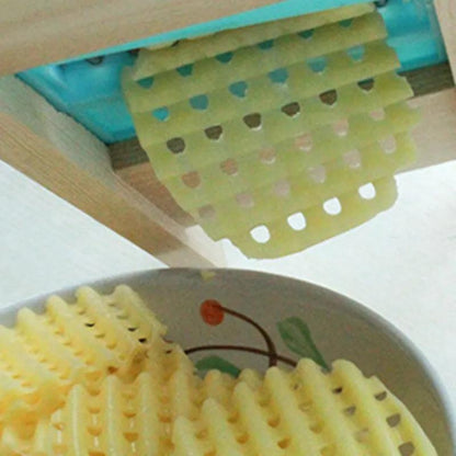 Solid Wood Wave Vegetable Slicer and Grater Set by HitMyNeed