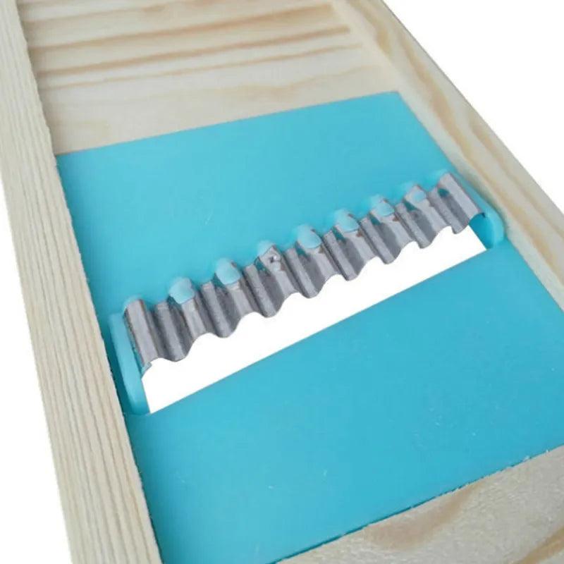 Solid Wood Wave Vegetable Slicer and Grater Set by HitMyNeed