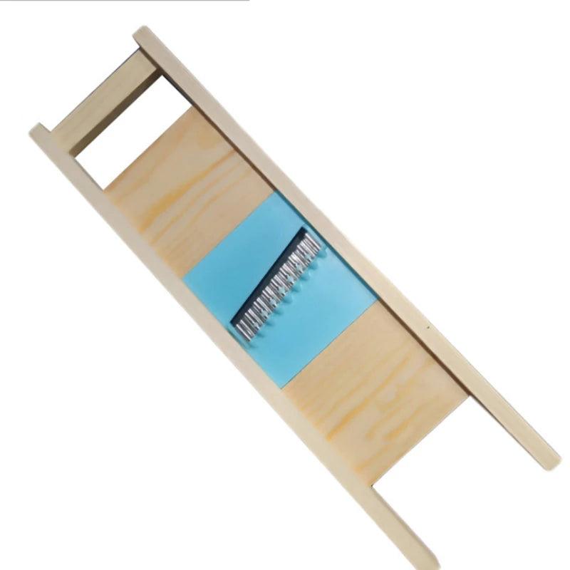 Solid Wood Wave Vegetable Slicer and Grater Set by HitMyNeed