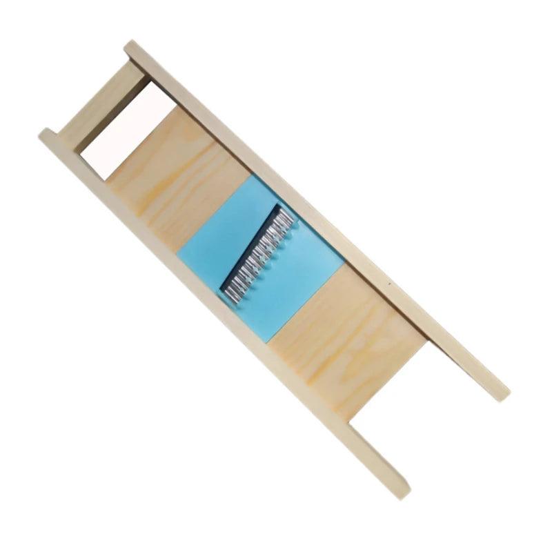 Solid Wood Wave Vegetable Slicer and Grater Set by HitMyNeed