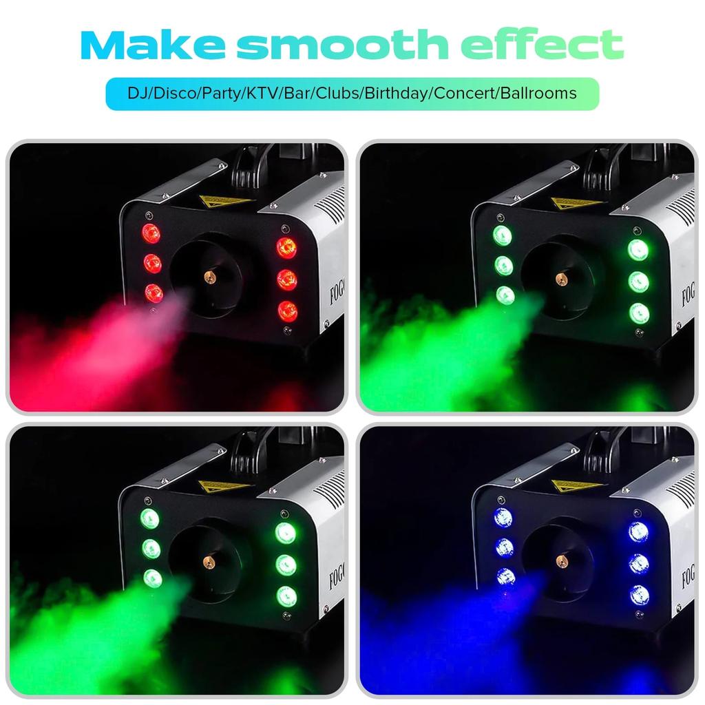 Somspot 1200W RGB LED Fog Machine with Remote by HitMyNeed