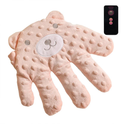 Soothing Palms Baby Sleep Aid Pillow with Remote pink-bear by HitMyNeed