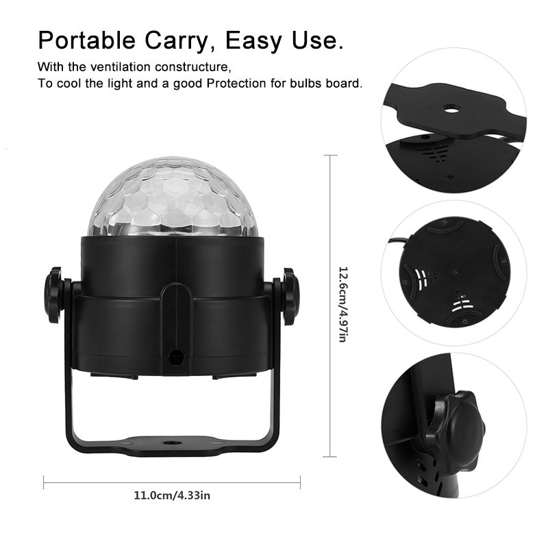 Sound Activated RGB Disco Light with Remote by HitMyNeed