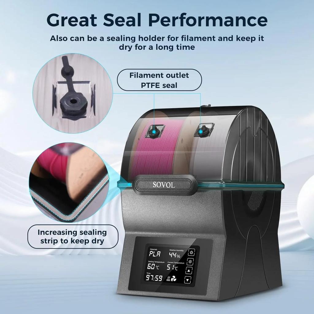 Sovol SH02 Dual-Spool Filament Dryer Box with PTC Heat by HitMyNeed