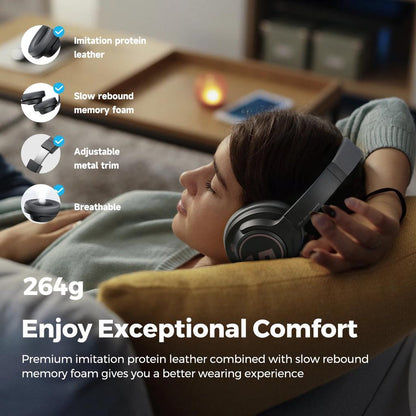 Space Bluetooth 5.3 ANC Headphones with 123H Playtime by HitMyNeed