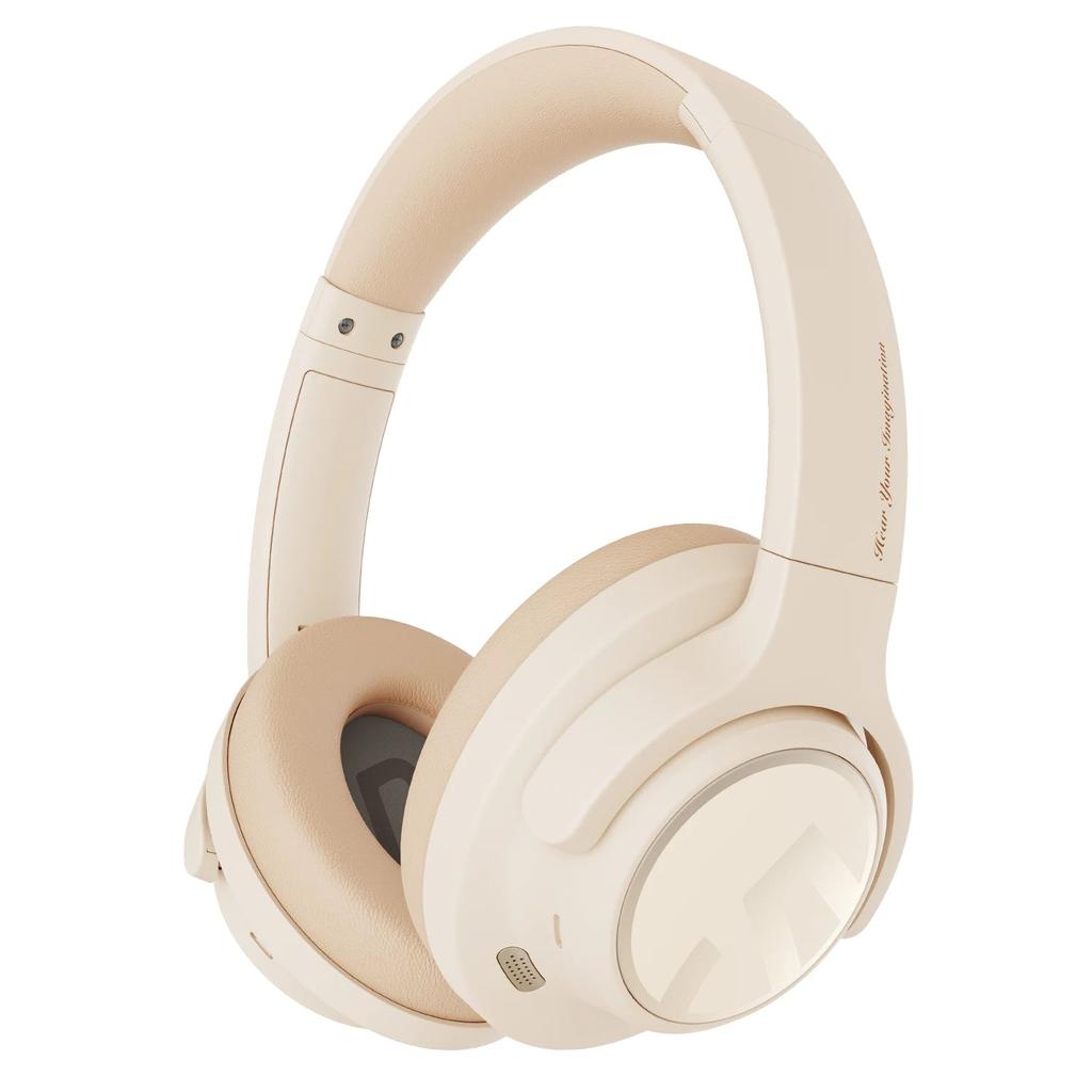 Space Bluetooth 5.3 ANC Headphones with 123H Playtime beige by HitMyNeed