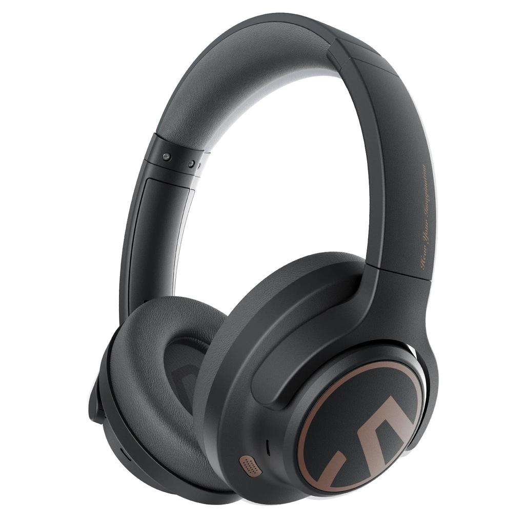 Space Bluetooth 5.3 ANC Headphones with 123H Playtime black by HitMyNeed