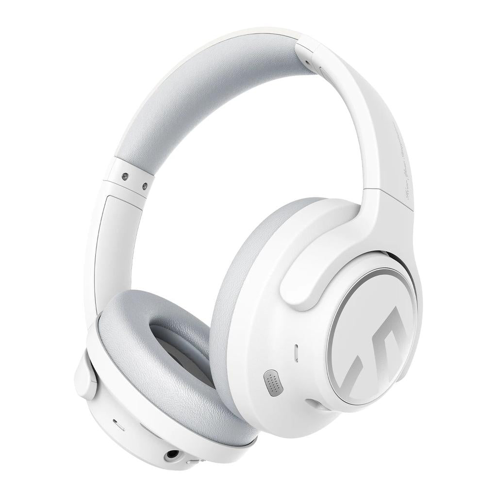 Space Bluetooth 5.3 ANC Headphones with 123H Playtime white by HitMyNeed