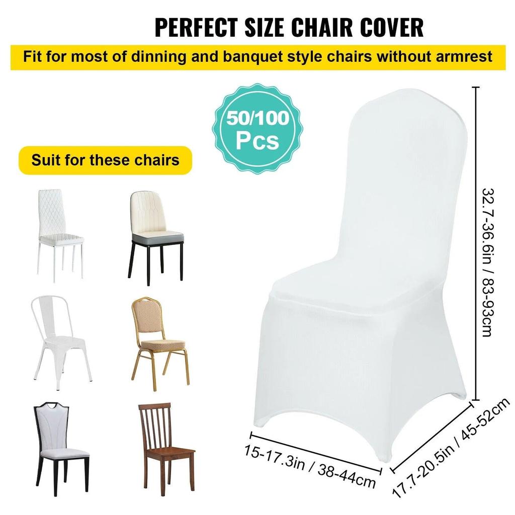 Spandex Wedding Chair Covers 50 or 100 Pack by HitMyNeed