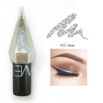 Sparkling Diamond Eyeliner with Glitter Finish 02-silver by HitMyNeed