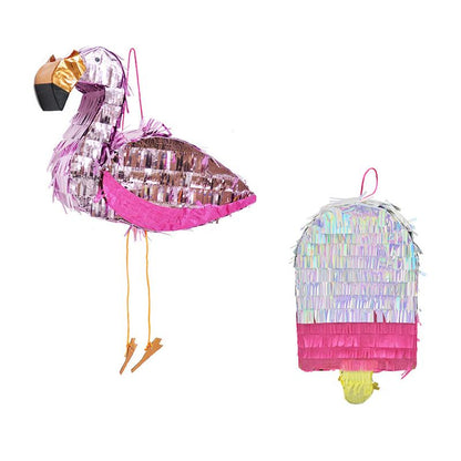 Sparkling Flamingo Birthday Pinata for Kids Parties by HitMyNeed