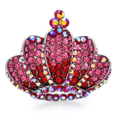 Sparkling Rhinestone Crown Brooch Pin by HitMyNeed