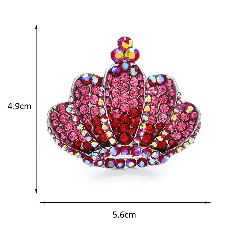 Sparkling Rhinestone Crown Brooch Pin by HitMyNeed