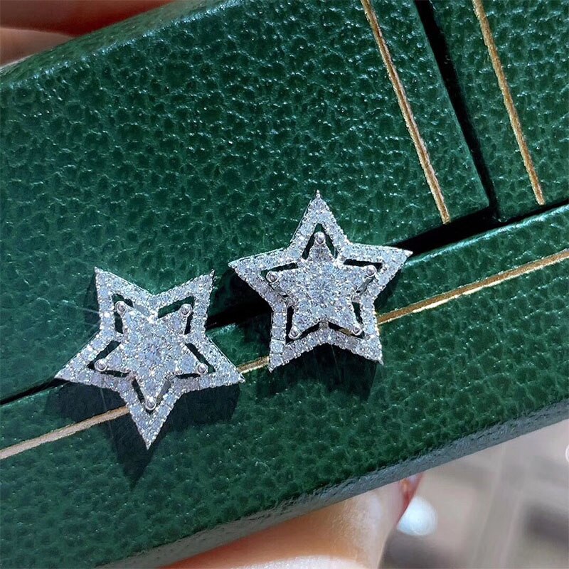 Sparkling Star Stud Earrings for Women by HitMyNeed