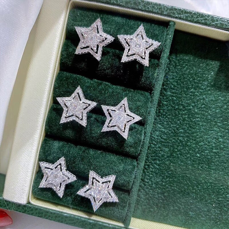 Sparkling Star Stud Earrings for Women by HitMyNeed