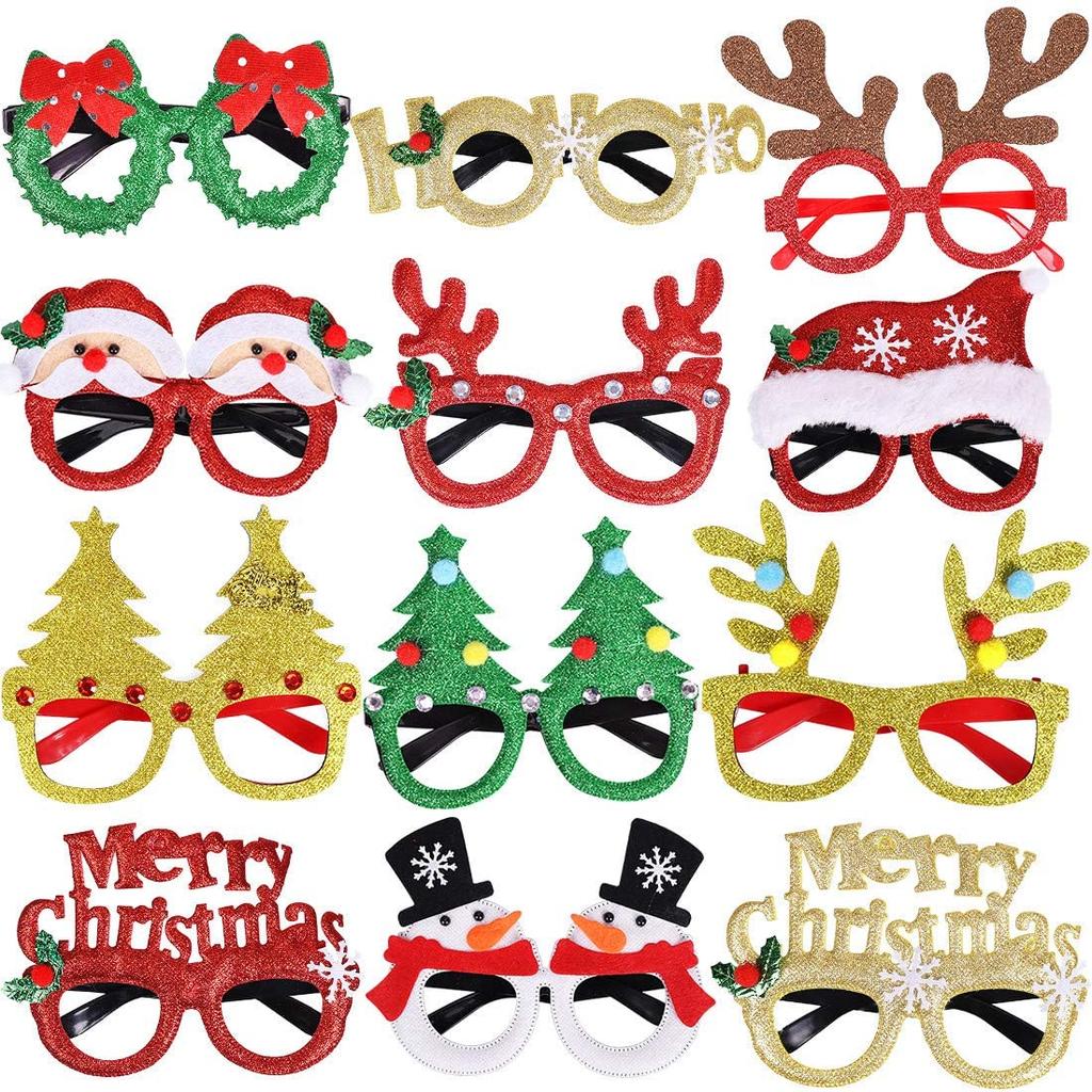 Sparkly Christmas Party Glasses Set (12 Pack) by HitMyNeed