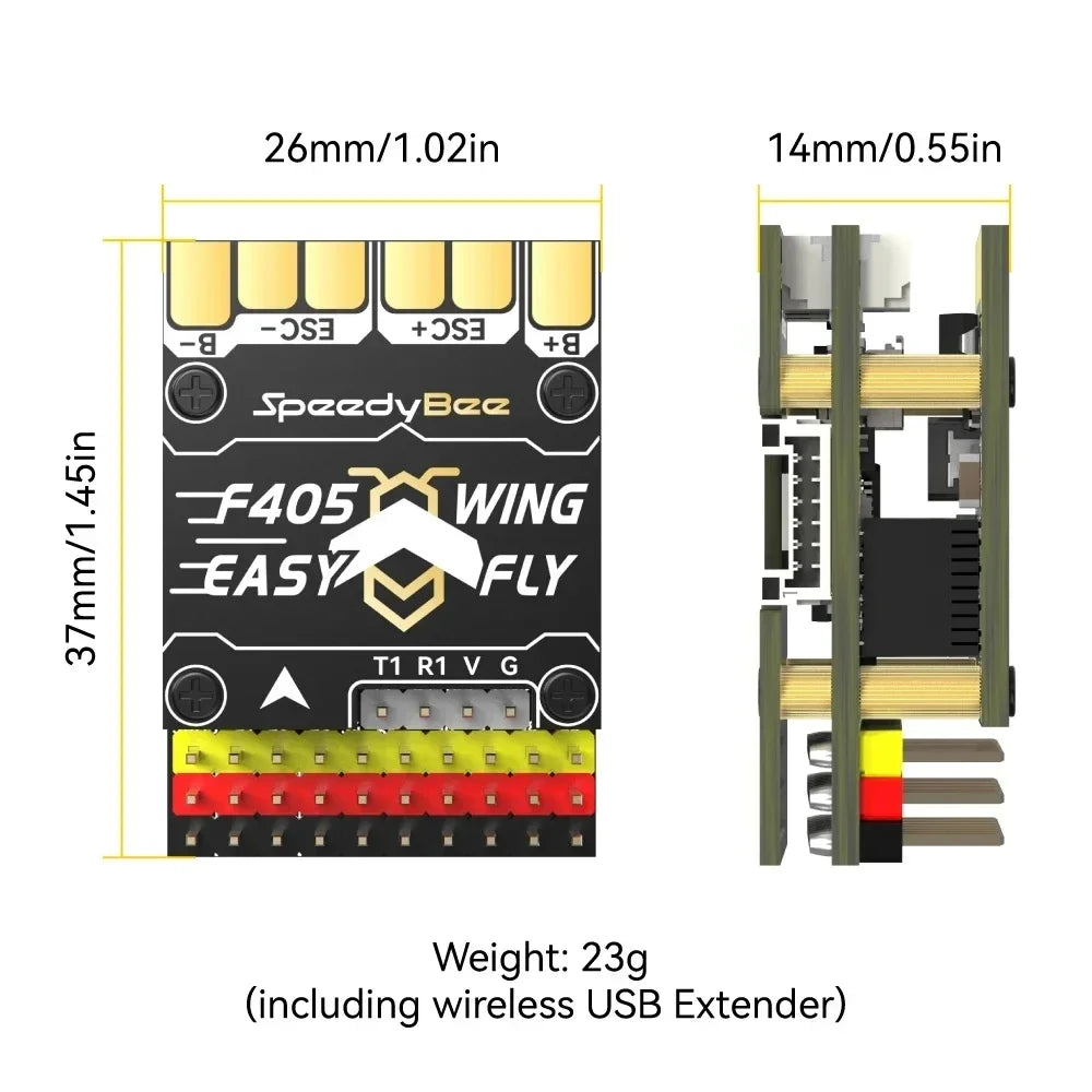 SpeedyBee F405 Wing Mini Fixed Wing Flight Controller by HitMyNeed