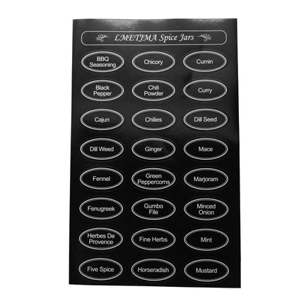 Spice Jar Labels Sticker Set, 5 Sheets by HitMyNeed