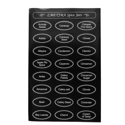 Spice Jar Labels Sticker Set, 5 Sheets by HitMyNeed