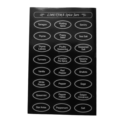 Spice Jar Labels Sticker Set, 5 Sheets by HitMyNeed