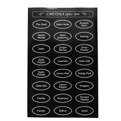 Spice Jar Labels Sticker Set, 5 Sheets by HitMyNeed