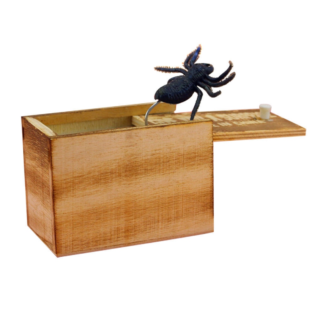 Spider Box Prank - Wooden Jump Scare Toy by HitMyNeed