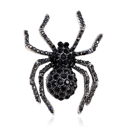 Spider Brooch for Women - Rhinestone Clothing Pin by HitMyNeed