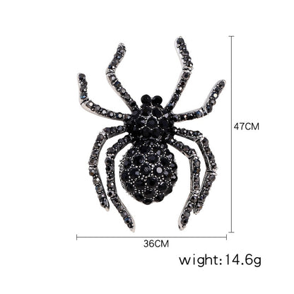 Spider Brooch for Women - Rhinestone Clothing Pin by HitMyNeed
