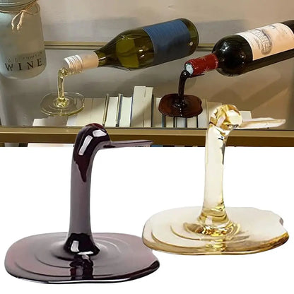 Spilled Wine Bottle Holder Creative Wine Display Stand by HitMyNeed