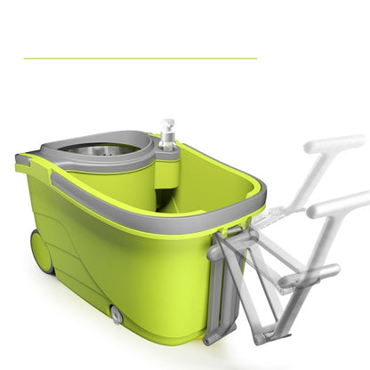 Spin Mop Bucket with Wheels and Microfibre Heads by HitMyNeed