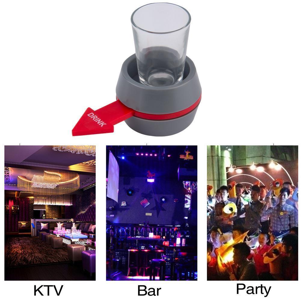 Spinner Shot Drinking Game with Glass and Turntable by HitMyNeed