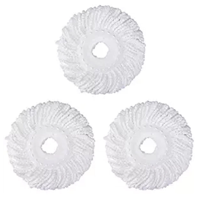 Spinning Round Mop Refills 3-Pack, 36 cm Cotton Heads by HitMyNeed