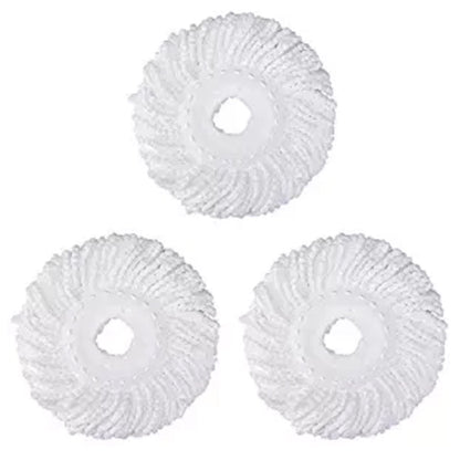 Spinning Round Mop Refills 3-Pack, 36 cm Cotton Heads by HitMyNeed