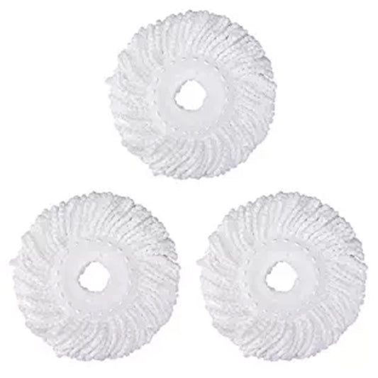 Spinning Round Mop Refills 3-Pack, 36 cm Cotton Heads by HitMyNeed