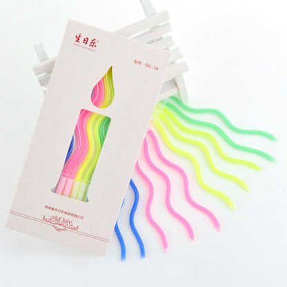Spiral Birthday Cake Candles Set of 10 with Holders by HitMyNeed